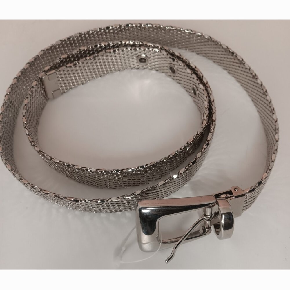 FREE WITH PURCHASE-NEW SHINY SILVER BELT